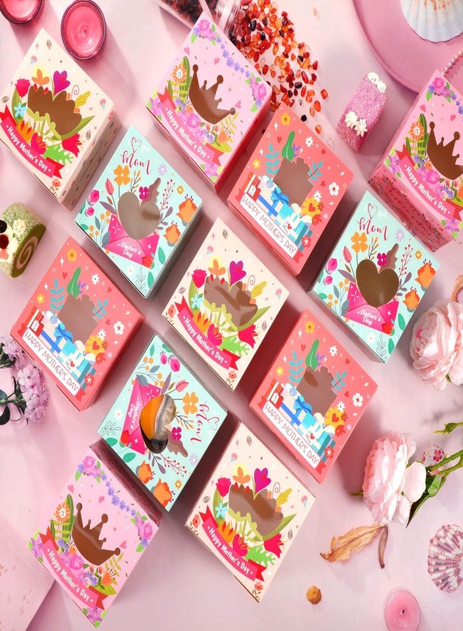 HOWAF 12pcs Happy Mother's Day Cookie Boxes with Window Mothers Day Box, Mother's Day Bakery Cupcake Treat Boxes Love Mom Flowers Gift Box for Happy Mother's Birthday Party Supplies - Image 5